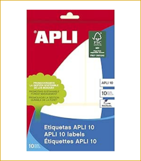 Imagen de etiquetas blancas de la marca APLI