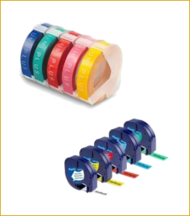 Imagen de recambios para etiquetadoras Dymo manuales y Dymo LetraTag