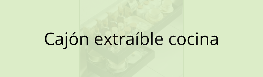 Cajón extraíble cocina